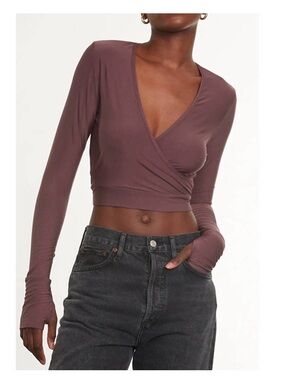 Commando butter wrap top in mink